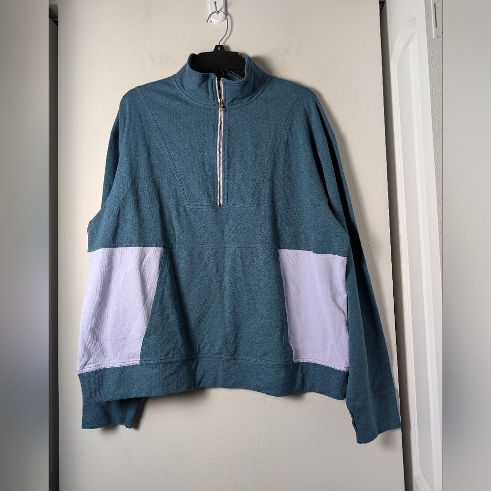 Teal Half-Zip Pullover Jacket - Women - Picture 2 of 9